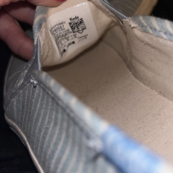 KEDS Dream Foam Slip On Sneakers in blue and white stripes - Picture 9 of 9